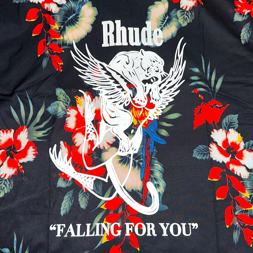 Rhude Silk “Falling For You” shirt Large